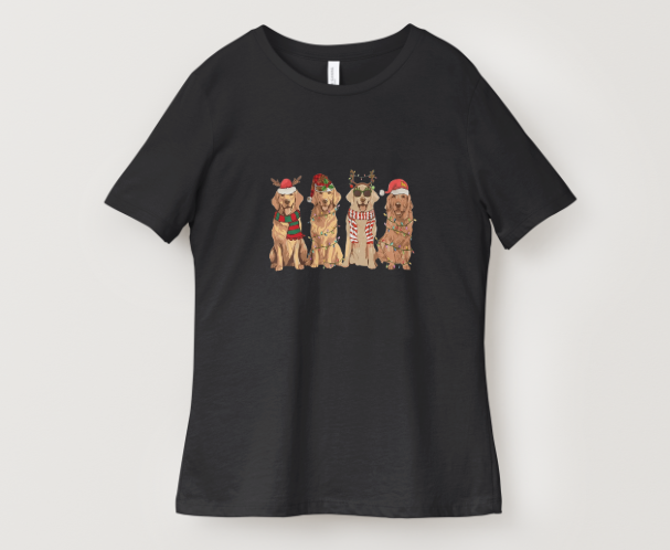 Dogs Christmas T-Shirt – Triple the Holiday Cheer
