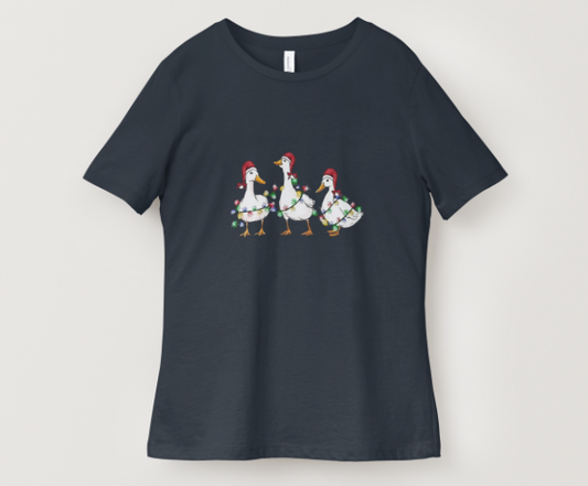 Fancy Lights Duck T-Shirt – Quackmas Edition