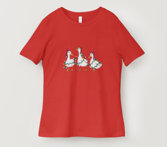 Fancy Lights Duck T-Shirt – Quackmas Edition