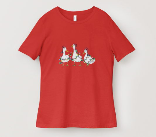 Fancy Lights Duck T-Shirt – Quackmas Edition